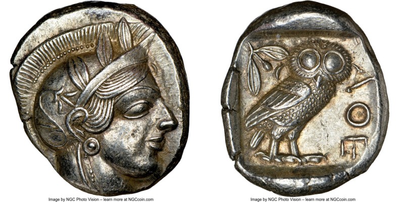 ATTICA. Athens. Ca. 440-404 BC. AR tetradrachm (26mm, 17.19 gm, 7h). NGC Choice ...