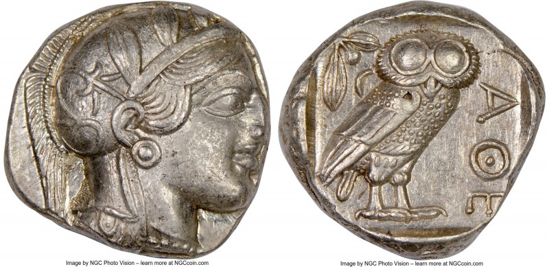 ATTICA. Athens. Ca. 440-404 BC. AR tetradrachm (23mm, 17.19 gm, 1h). NGC Choice ...
