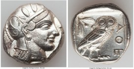 ATTICA. Athens. Ca. 440-404 BC. AR tetradrachm (23mm, 17.19 gm, 11h). Choice XF. Mid-mass coinage issue. Head of Athena right, wearing crested Attic h...