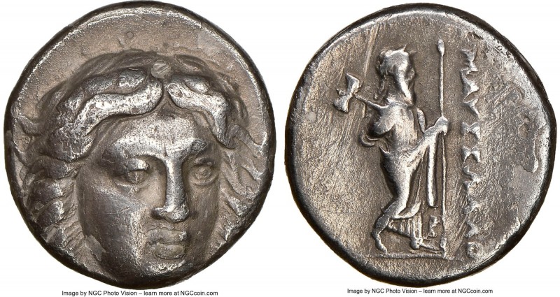 CARIAN SATRAPS. Maussollus (377-353 BC). AR drachm (14mm, 11h). NGC VF, scratche...