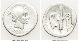 C. Norbanus (ca. 83 BC). AR denarius (19mm, 3.83 gm, 10h). Fine, bankers mark. Rome. C•NORBANVS, head of Venus right, wearing stephane, pendant earrin...