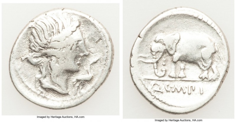 Q. Caecilius Metellus Pius (ca. 81 BC). AR denarius (19mm, 3.59 gm, 4h). Choice ...