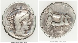 L. Procilius f. (80 BC). AR serrate denarius (20mm, 3.72 gm, 5h). Fine. Rome, special issue. Head of Juno Sospita right, clad in goat-skin, S•C behind...