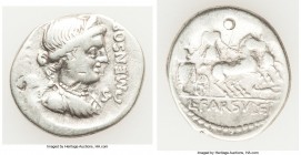 L. Farsuleius Mensor (ca. 76/5 BC). AR denarius (20mm, 3.85 gm, 5h). Choice Fine, bankers marks. Rome. MENSOR, draped bust of Libertas right, seen fro...