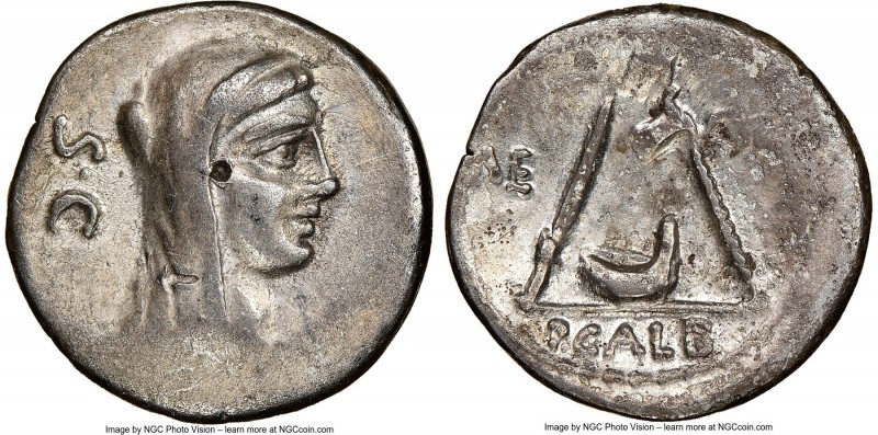 P. Sulpicius Galba (ca. 69/8 BC). AR denarius (18mm, 5h). NGC Choice VF, punch m...