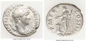 Hadrian (AD 117-138). AR denarius (19mm, 3.09 gm, 6h). About XF. Rome, AD 119-122. IMP CAESAR TRAIAN HADRIANVS AVG, laureate bust of Hadrian right, dr...
