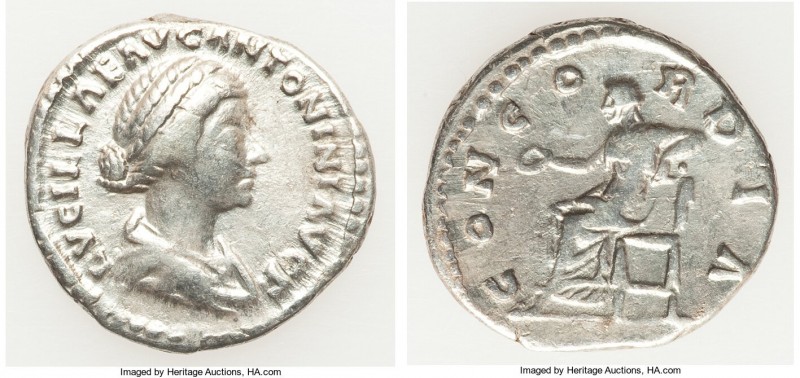 Lucilla (AD 164-182). AR denarius (19mm, 3.20 gm, 6h). About VF. Rome. LVCILLAE ...