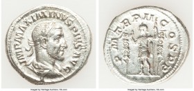 Maximinus I (AD 235-238). AR denarius (21mm, 3.27 gm, 7h). Choice XF. Rome, AD 236. IMP MAXIMINVS PIVS AVG, laureate, draped, cuirassed bust of Maximi...
