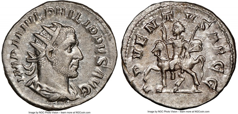 Philip I (AD 244-249). AR antoninianus (22mm, 4.67 gm, 7h). NGC MS 5/5 - 4/5. Ro...