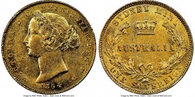 Victoria gold Sovereign 1864-SYDNEY AU58 NGC, Sydney mint, KM4. AGW 0.2353 oz. 

HID09801242017

© 2020 Heritage Auctions | All Rights Reserved