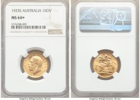 George V Sovereign 1925-S MS64+ NGC, Sydney mint, KM29. AGW 0.2355 oz. 

HID09801242017

© 2020 Heritage Auctions | All Rights Reserved