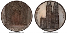 Leopold II bronzed copper Specimen "Westminister Abbey Cathedral" Medal ND (1856) SP63 PCGS, Hoydonck-142. By J. Wiener. Encased in oversized PCGS hol...