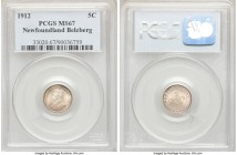 Newfoundland. George V 5 Cents 1912 MS67 PCGS, Ottawa mint, KM22. Attractively toned, subdued luster. 

HID09801242017

© 2020 Heritage Auctions |...