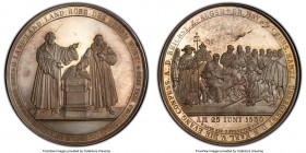 Saxony. Anton silver Specimen "300th Anniversary of the Augsburg Confession" Medal 1830 SP63 PCGS, Whiting-659. 44mm. By Pfeuffer. ZUR DRITTEN IUBELF ...