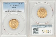 George I gold 20 Drachmai 1884-A MS62 PCGS, Paris mint, KM56. One year type. AGW 0.1867 oz.

HID09801242017

© 2020 Heritage Auctions | All Rights...