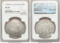 Charles IV 8 Reales 1798 NG-M AU58 NGC, Nueva Guatemala mint, KM53. Bold strike with semi-prooflike surfaces. 

HID09801242017

© 2020 Heritage Au...