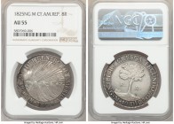 Central American Republic 8 Reales 1825 NG-M AU55 NGC, Nueva Guatemala mint, KM4. Dip in metal at 9 O'clock on obverse. 

HID09801242017

© 2020 H...
