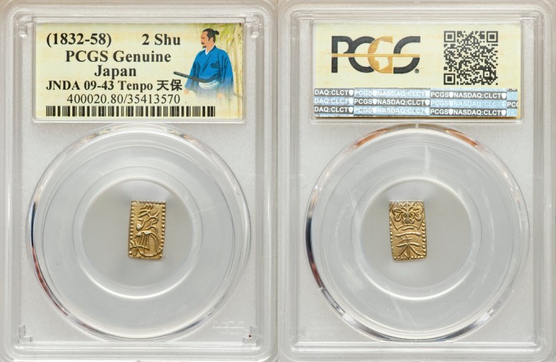 4-Piece lot of Certified Assorted Issues Genuine PCGS, 1) Tempo gold 2 Shu ND (1...