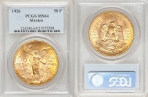Estados Unidos gold 50 Pesos 1926 MS64 PCGS, Mexico City mint, KM481. Orange-peel toning. AGW 1.2056 oz. 

HID09801242017

© 2020 Heritage Auction...