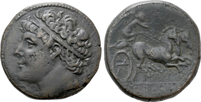 SICILY. Syracuse. Hieron II (275-215 BC). Tetralitron. 

Obv: Diademed head le...
