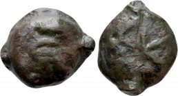 KINGS OF SKYTHIA. Skyles (Circa 470-460 BC). Ae. Nikonion. 

Obv: Owl standing left, head facing.
Rev: ΣK. 
Schrift.

Anokhin 571; SNG BM Black ...