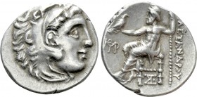 KINGS OF MACEDON. Alexander III 'the Great' (336-323 BC). Drachm. Erythrai. 

Obv: Head of Herakles right, wearing lion skin.
Rev: AΛΕΞΑΝΔΡΟΥ. 
Ze...