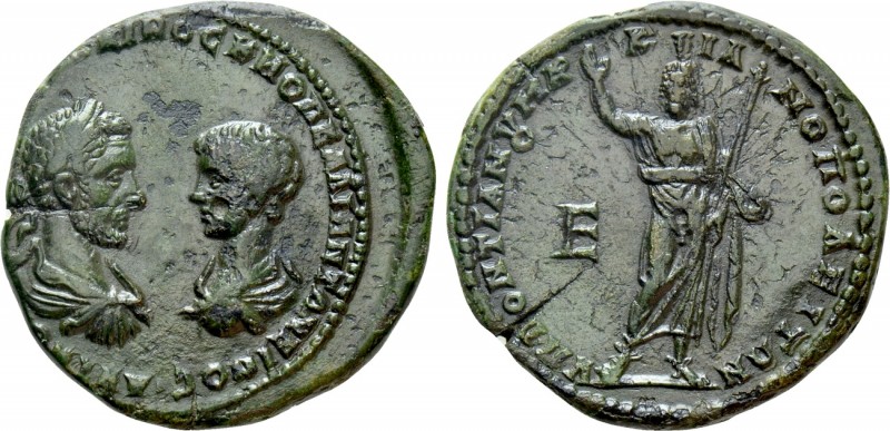 MOESIA INFERIOR. Marcianopolis. Macrinus with Diadumenian (217-218). Ae Pentassa...