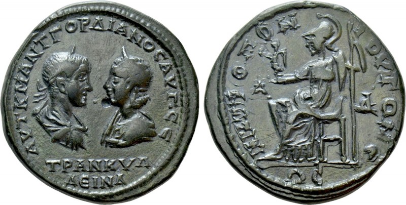MOESIA INFERIOR. Tomis. Gordian III, with Tranquillina (238-244). Ae Tetrakaihem...