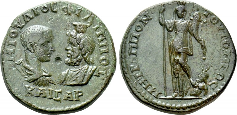 MOESIA INFERIOR. Tomis. Philip II (Caesar, 244-247), with Serapis. Ae. 

Obv: ...