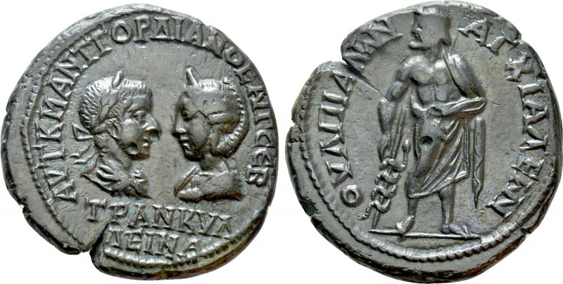THRACE. Anchialus. Gordian III with Tranquillina (238-244). Ae. 

Obv: AVT K M...