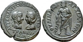 THRACE. Anchialus. Gordian III with Tranquillina (238-244). Ae. 

Obv: AVT K M ANT ΓOPΔIANOC AVΓ CEB / TPANKVΛΛEINA. 
Laureate, draped and cuirasse...