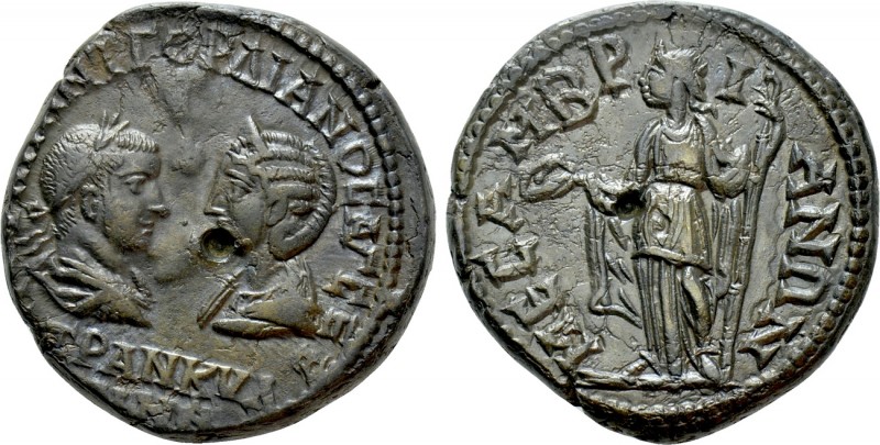 THRACE. Mesambria. Gordian III with Tranquillina (238-244). Ae. 

Obv: AVT K M...