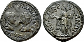 THRACE. Mesambria. Gordian III with Tranquillina (238-244). Ae. 

Obv: AVT K M ANT ΓOPΔIANOC AVΓ CEB / TPANKVΛΛINA. 
Laureate, draped and cuirassed...