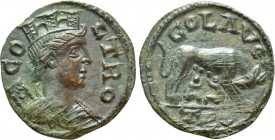 TROAS. Alexandria. Pseudo-autonomous. Time of Trebonianus Gallus or Valerian I (251-260). Ae As. 

Obv: COL TRO. 
Turreted and draped bust of Tyche...