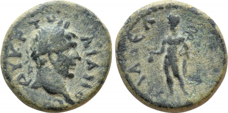LYDIA. Philadelphia. Trajan (98-117). Ae. 

Obv: ΑΥΚΡ ΤΡΑΙΑΝΟϹ. 
Laureate hea...