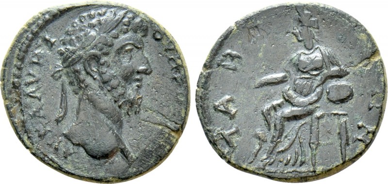 LYDIA. Tabala. Lucius Verus (161-169). Ae. 

Obv: ΑV Κ Λ ΑVΡΗ ΟVΗΡΟС СЄΒΑ. 
L...
