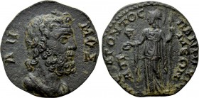 PHRYGIA. Apamea. Pseudo-autonomous. Time of Philip I the Arab (244-249). Ae. Pelagon (panegyriarch). 

Obv: ΔΗΜΟΣ. 
Laureate and draped bust of Dem...