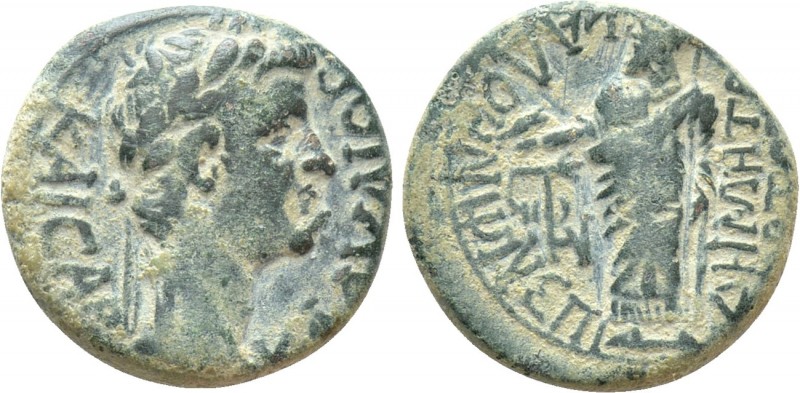 PHRYGIA. Cadi. Claudius (41-54). Ae. Demetrius Artemas, magistrate. 

Obv: KΛA...