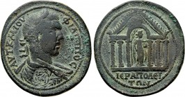 PHRYGIA. Hierapolis. Philip I 'the Arab' (244-249). Ae. 

Obv: AVT K M IOV ΦΙΛΛΙΠOC. 
Laureate, draped and cuirassed bust right; c/m A within wreat...