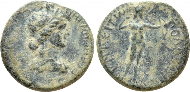 PHRYGIA. Synaus. Time of Vespasian (69-79). Ae. Marcellus, proconsul, and Apollo...