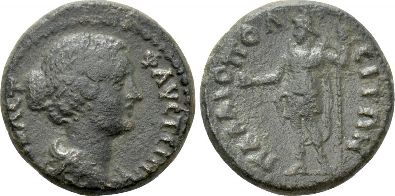 PISIDIA. Palaeopolis. Faustina II (147-175). Ae.. 

Obv: ΦΑVϹΤƐΙΝΑ ϹƐΒΑϹΤ. 
D...