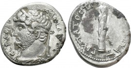 CAPPADOCIA. Caesarea. Hadrian (117-138). Didrachm. 

Obv: ϹΕΒΑϹΤΟϹ ΑΔΡΙΑΝΟϹ. 
Laureate, draped and cuirassed bust left.
Rev: ΠΑΤΗΡ ΠΑΤΡΙ ΥΠΑΤΟϹ ΤΟ...