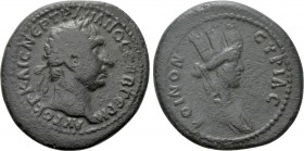 SELEUCIS & PIERIA. Koinon. Trajan (98-117). Ae. Struck in Rome for use in Syria. 

Obv: ΑΥΤΟΚΡ ΚΑΙϹ ΝΕΡ ΤΡΑΙΑΝΟϹ ϹΕΒ ΓΕΡΜ. 
Laureate head right.
R...
