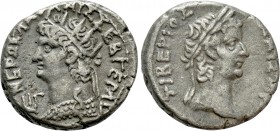 EGYPT. Alexandria. Nero, with Tiberius (54-68). Tetradrachm. Dated RY 13 (66/7). 

Obv: NEPΩ KΛAV KAIΣ ΣEB ΓEP AV. 
Radiate bust of Nero left, wear...