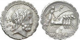 Q. ANTONIUS BALBUS. Serrate Denarius (83-82 BC). Rome. 

Obv: Laureate head of Jupiter right; S C to left.
Rev: Q ANTO BALB / PR. 
Victory driving...