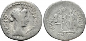 BRUTUS. Denarius (42 BC). Military mint traveling with Brutus in Lycia. 

Obv: C FLAV HEMIC LEG PRO PR. 
Draped bust of Apollo right; lyre to right...
