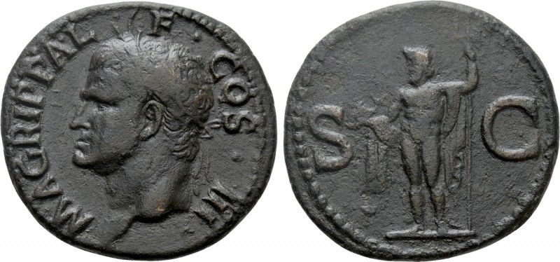 AGRIPPA (Died 12 BC). As. Rome. Struck under Caligula (37-41). 

Obv: M AGRIPP...