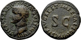 TIBERIUS (14-37). As. Rome or mint in Thrace. Restitution issue struck under Domitian. 

Obv: TI CAESAR DIVI AVG F AVGVST IMP VIII. 
Bare head left...