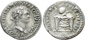DOMITIAN (Caesar, 69-81). Denarius. Rome. 

Obv: CAESAR DIVI F DOMITIANVS COS VII. 
Laureate head right.
Rev: PRINCEPS IVVENTVTIS. 
Crested Corin...