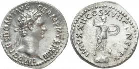 DOMITIAN (81-96). Denarius. Rome. 

Obv: IMP CAES DOMIT AVG GERM P M TR P XIIII. 
Laureate head right.
Rev: IMP XXII COS XVII CENS P P P. 
Minerv...